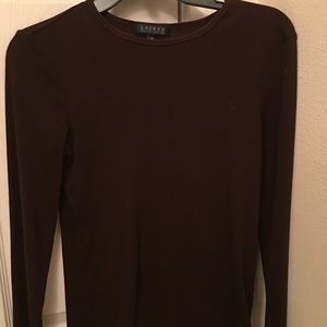 Lauren Ralph Lauren Brown shirt, M